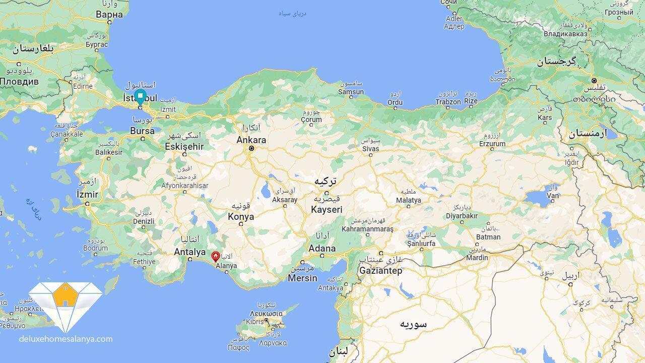 Alanya, Türkiye på kartan
